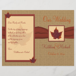 Herbstleaf-Hochzeitsprogramm