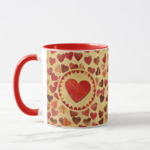 Herbstleaf hört auf alte Tasse