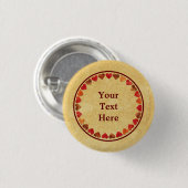 Herbstleaf hört auf altes Papier Button (Vorne & Hinten)