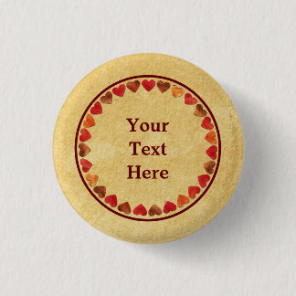 Herbstleaf hört auf altes Papier Button