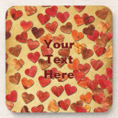 Herbstleaf hört auf altes Papier Getränkeuntersetzer (Vorderseite)