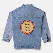 Herbstleaf hört auf altes Papier Jeansjacke (Rückseite)