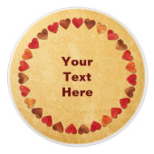 Herbstleaf hört auf altes Papier Keramikknauf (Vorderseite)