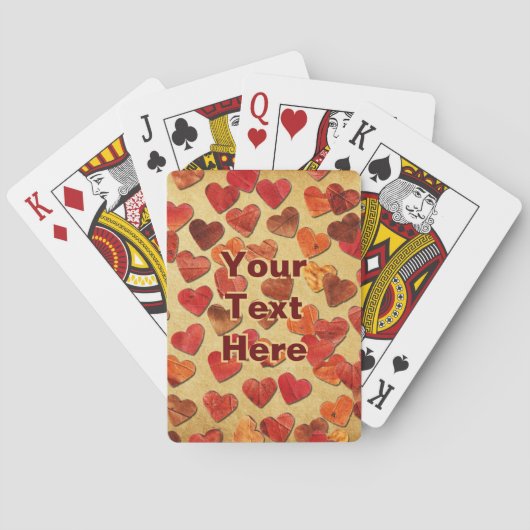 Herbstleaf hört auf altes Papier Spielkarten (Rückseite)