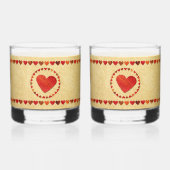 Herbstleaf hört auf altes Papier Whiskyglas (Vorderseite)