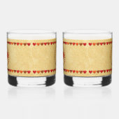 Herbstleaf hört auf altes Papier Whiskyglas (Links)