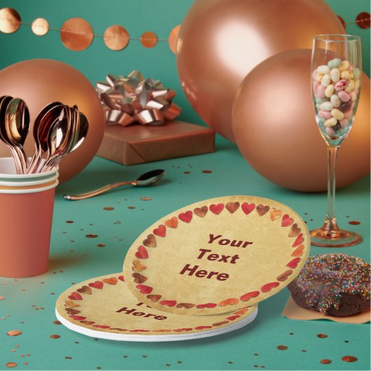 Herbstleaf hört auf Tellern aus Altpapier Pappteller (Multi)