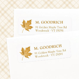 Herbstleaf im Ocker Herbst. Rücksendeadresse