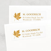 Herbstleaf im Ocker Herbst. Rücksendeadresse