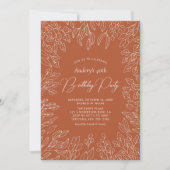 Herbstleaf | Modern Fall Birthday Party Einladung (Vorderseite)