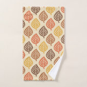 Herbstleaf Muster in Herbstfarben Badhandtuch Set (Handtuch)
