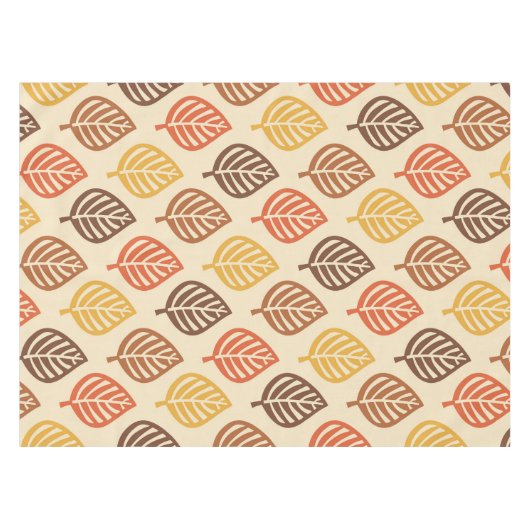 Herbstleaf Muster in Herbstfarben Tischdecke (Vorderseite (Horizontal))