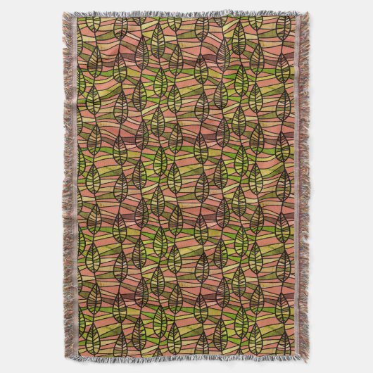 Herbstleaf Muster Moderne Throw Blanket Decke (Vorderseite Vertikal)