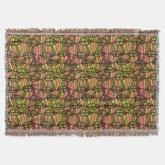 Herbstleaf Muster Moderne Throw Blanket Decke (Vorderseite)