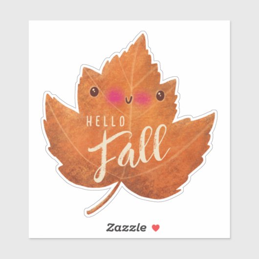 Herbstleaf Niedlicher Halloween-Erntedank Fall Aufkleber (Blatt)