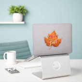 Herbstleaf Niedlicher Halloween-Erntedank Fall Aufkleber (Laptop auf Schreibtisch)