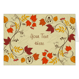 Herbstleaf Reben mit anpassbarem Text