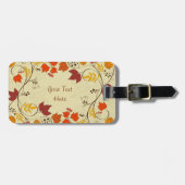 Herbstleaf Reben mit anpassbarem Text Gepäckanhänger (Vorderseite horizontal)