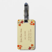 Herbstleaf Reben mit anpassbarem Text Gepäckanhänger (Rückseite vertikal)