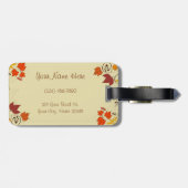 Herbstleaf Reben mit anpassbarem Text Gepäckanhänger (Rückseite horizontal)