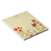 Herbstleaf Reben mit anpassbarem Text Notizblock (angewinkelt)