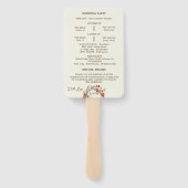 Herbstleaf Rust Floral Wedding Programm Fächer (Rückseite)