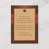 Herbstleaf, Streifen-Empfang-Umschließkarte Begleitkarte (Rückseite)