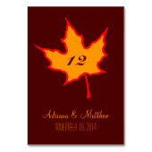 Herbstleaf Tischnummer (Vorderseite)