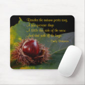 Herbstleaf und Nuss mit Dickinson Gedicht Mouse Pa Mousepad (Mit Mouse)