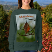 Herbstleaf unter den grünen Blätter Sweatshirt