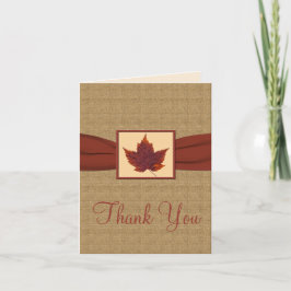 Herbstleaf Vielen Dank Note Card Dankeskarte