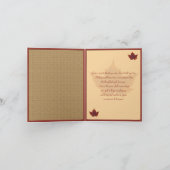 Herbstleaf Vielen Dank Note Card Dankeskarte (Innenseite)