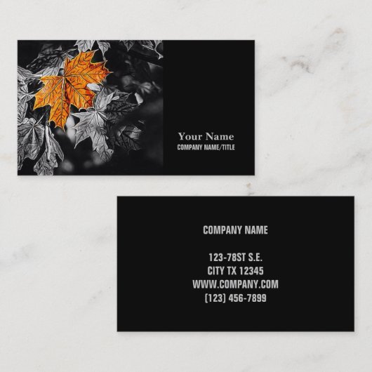 Herbstleaf Visitenkarte (Vorne/Hinten)