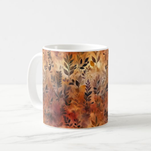 Herbstleaf warme Farben Kaffeetasse (Vorderseite Links)
