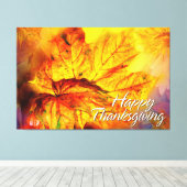 Herbstleaves 4 ummantelte Canvas Leinwanddruck (Insitu (Holzboden))