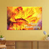 Herbstleaves 4 ummantelte Canvas Leinwanddruck (Insitu (Wohnzimmer))