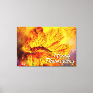 Herbstleaves 4 ummantelte Canvas Leinwanddruck