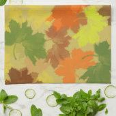 Herbstleaves Abstraktes Küchentuch (Gefaltet)