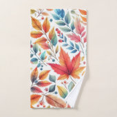 Herbstleaves Aquamarines Orangenhandtuch Set (Handtuch)