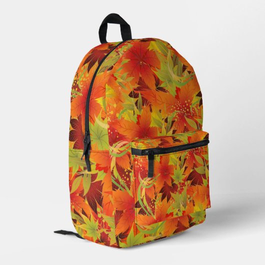 Herbstleaves Bedruckter Rucksack (Rückseitige Ecke links)