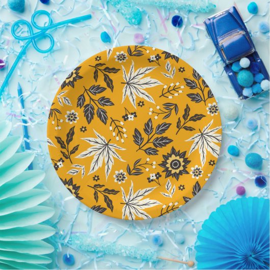 Herbstleaves, Berries & Acorns Pappteller (Party)