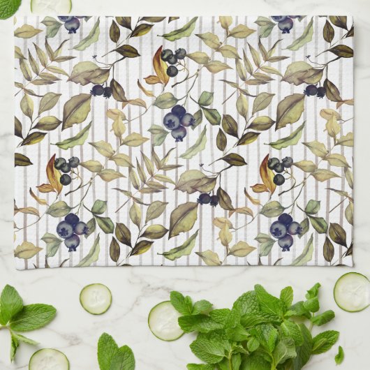 Herbstleaves & Berries Herbsthandtücher Geschirrtuch (Gefaltet)