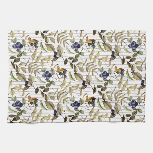 Herbstleaves & Berries Herbsthandtücher Geschirrtuch (Horizontal)