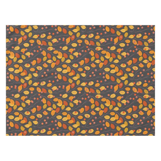 Herbstleaves & Berries Nahtloses Muster Herbst Tischdecke (Vorderseite (Horizontal))
