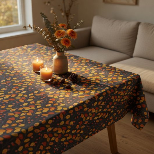 Herbstleaves & Berries Nahtloses Muster Herbst Tischdecke