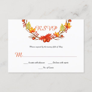Herbstleaves Berries Vines UAWG RSVP Karte