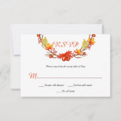 Herbstleaves Berries Vines UAWG RSVP Karte (Vorderseite)