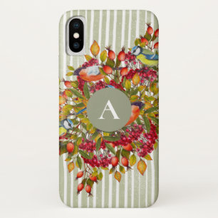 Herbstleaves Berries Vögel Botanische Personalisie Case-Mate iPhone Hülle
