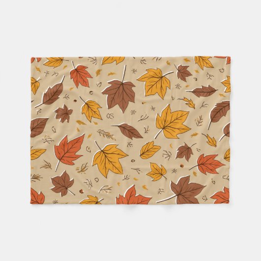 Herbstleaves Blanket Fleecedecke (Vorderseite (Horizontal))