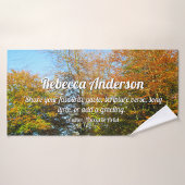 Herbstleaves & Blauer Himmel - Personalisiert Badhandtuch Set